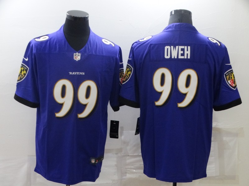 Men Baltimore Ravens #99 Odafe Oweh Nike blue Game NFL Jersey